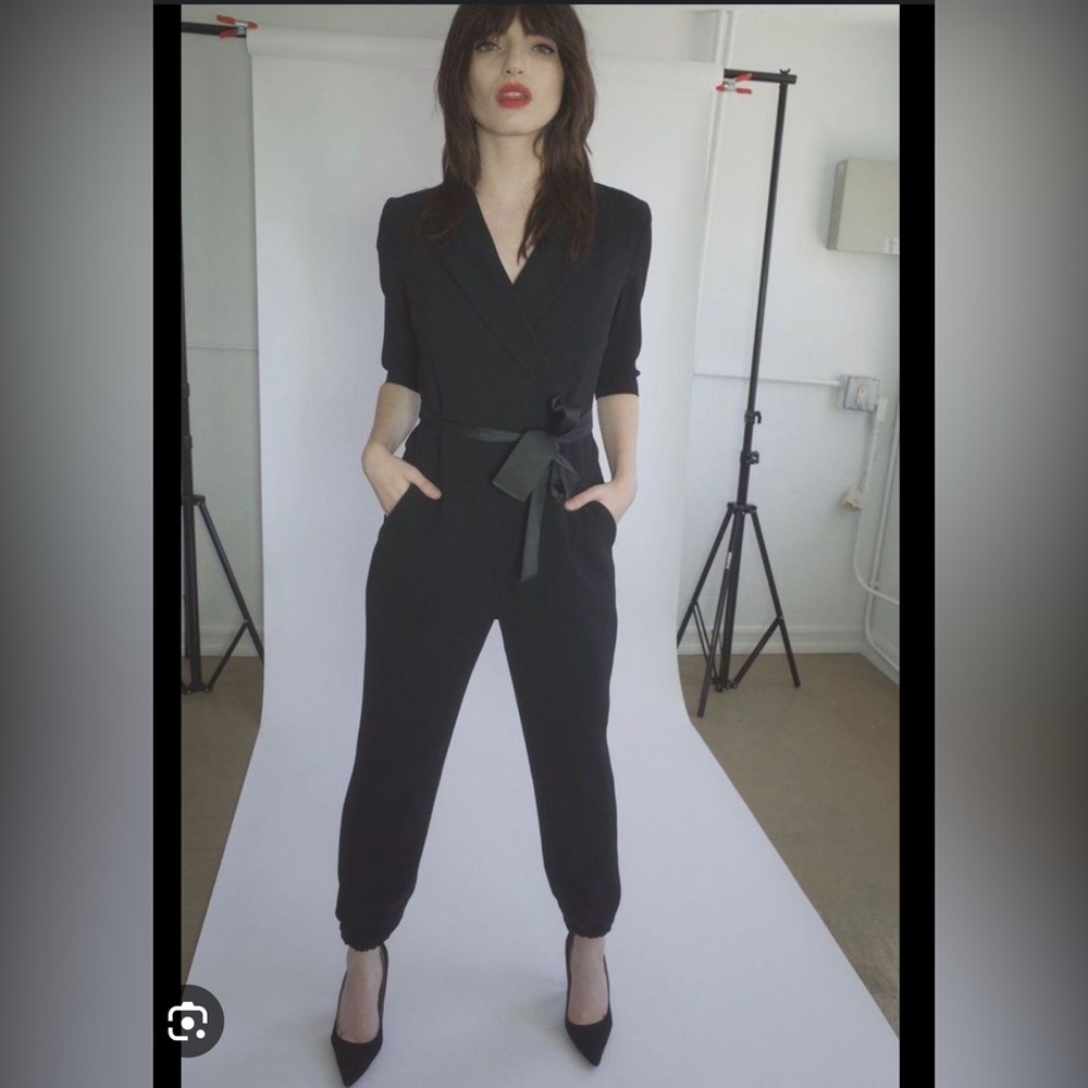 L’ecole des Femmes Catwoman Crepe Jumpsuit